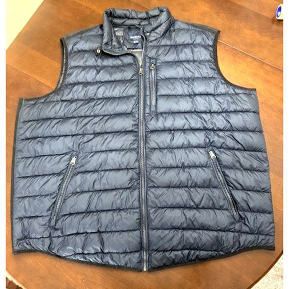North 56.4 Mens X1 Quilted Puffer Vest Tank Black Panel Sz 5XL Full Zipper $275